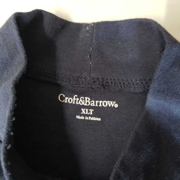 Croft & Barrow Mens Navy Long Sleeve Mock Neck Shirt XLT Normcore Basic Casual - Picture 4 of 6